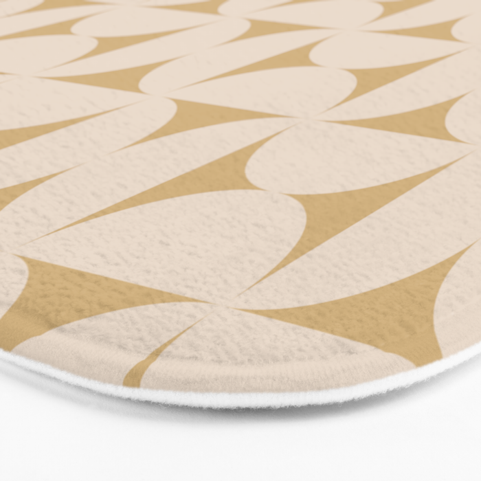 Bauhaus Mid Century Modern Geometric Pattern X Bath Mat Gallery Image 3