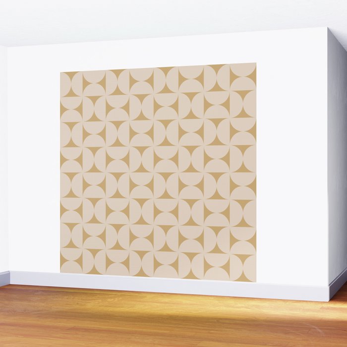 Bauhaus Mid Century Modern Geometric Pattern X Wall Mural Gallery Image 2