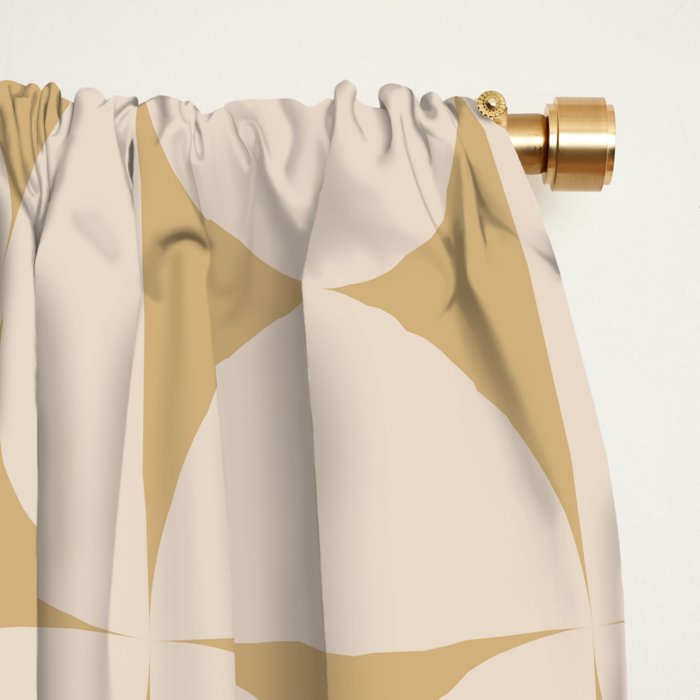 Bauhaus Mid Century Modern Geometric Pattern X Window Curtain Gallery Image 2