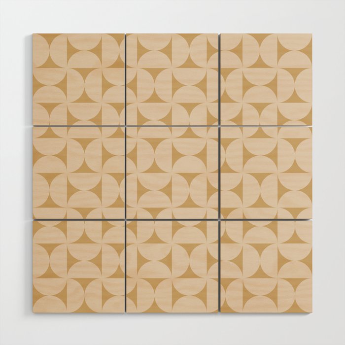 Bauhaus Mid Century Modern Geometric Pattern X Wood Wall Art Gallery Image 1