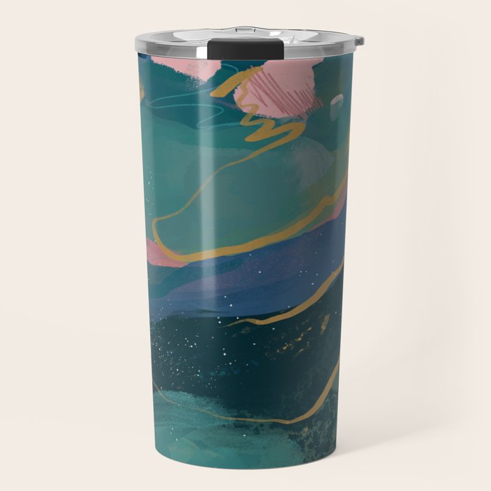 "You Are Worthy" Midnight Background Travel Mug Gallery Image 1