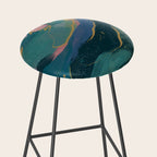 "You Are Worthy" Midnight Background Stool Gallery Image 2