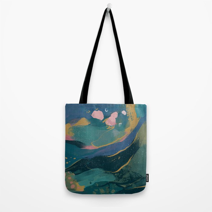 "You Are Worthy" Midnight Background Tote Bag Gallery Image 2