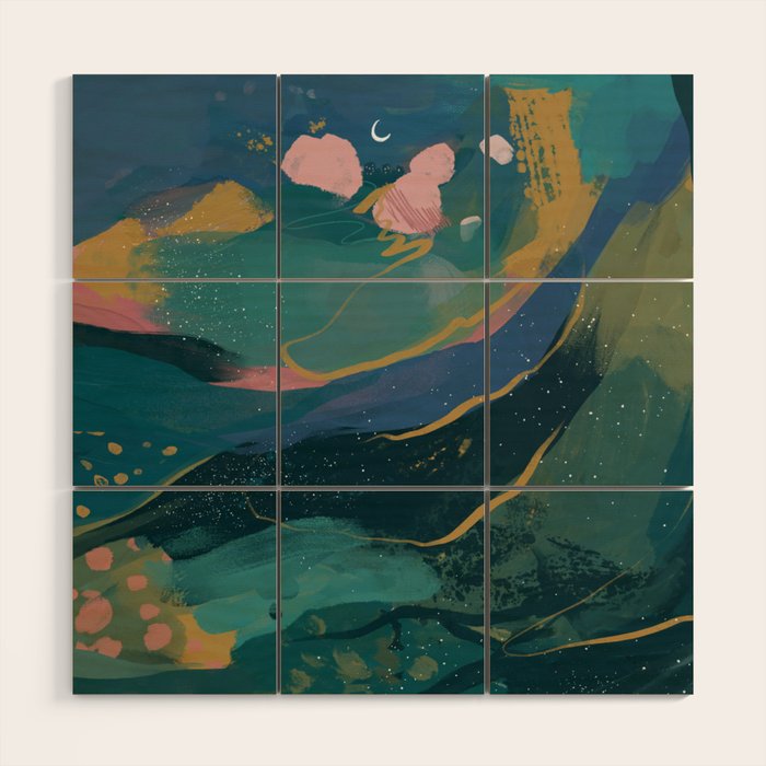 "You Are Worthy" Midnight Background Wood Wall Art Gallery Image 1