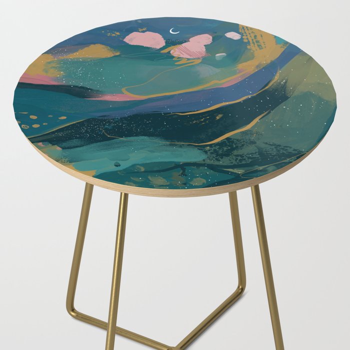 "You Are Worthy" Midnight Background Side Table Gallery Image 2