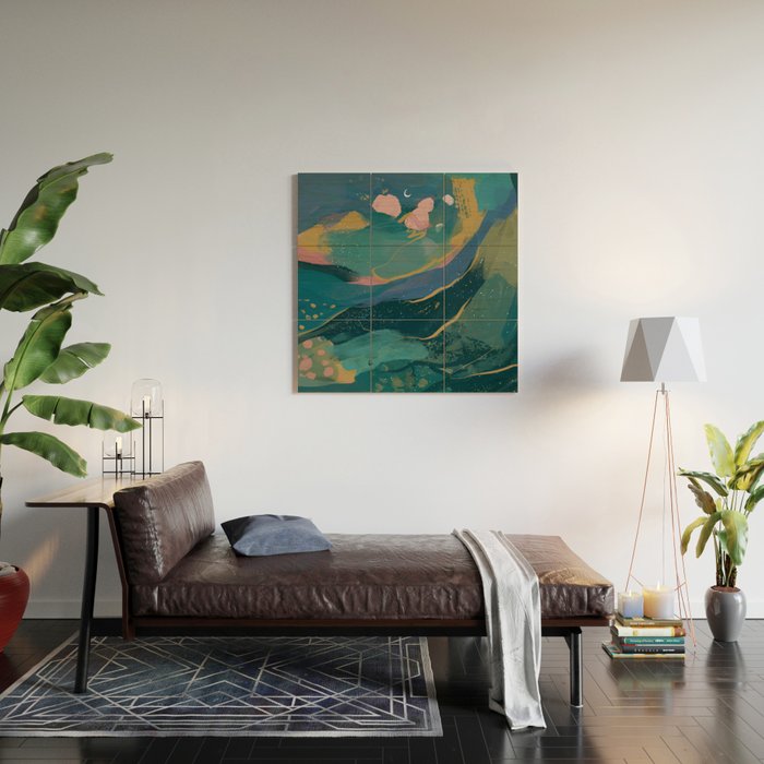 "You Are Worthy" Midnight Background Wood Wall Art Gallery Image 2