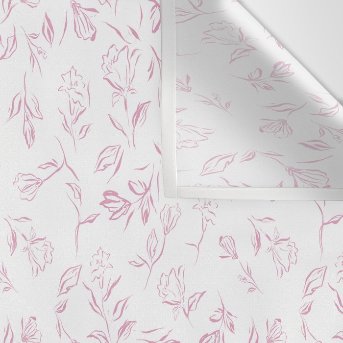 Pink romantic wildflowers Wall Tapestry Gallery Image 3