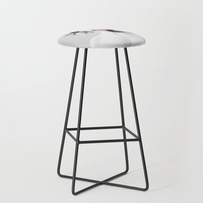 Medusa blowing pink bubblegum bubble II Stool Gallery Image 1