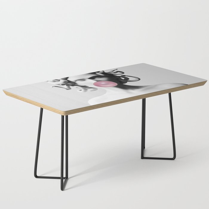 Medusa blowing pink bubblegum bubble II Coffee Table Gallery Image 1