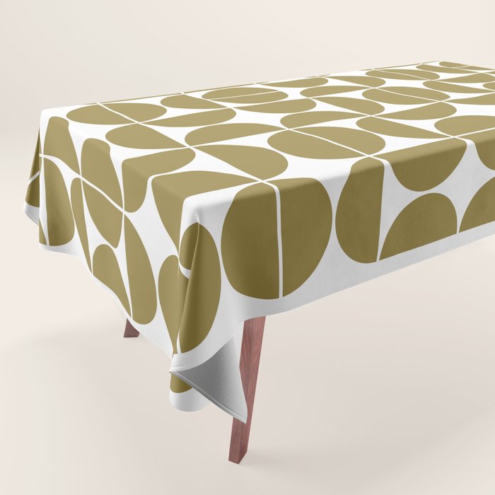 Mid Century Modern Geometric 04 Flat Gold Tablecloth Gallery Image 1