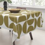 Mid Century Modern Geometric 04 Flat Gold Tablecloth Gallery Image 3
