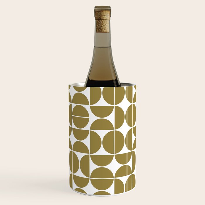 Mid Century Modern Geometric 04 Flat Gold Wine Chiller Gallery Image 1