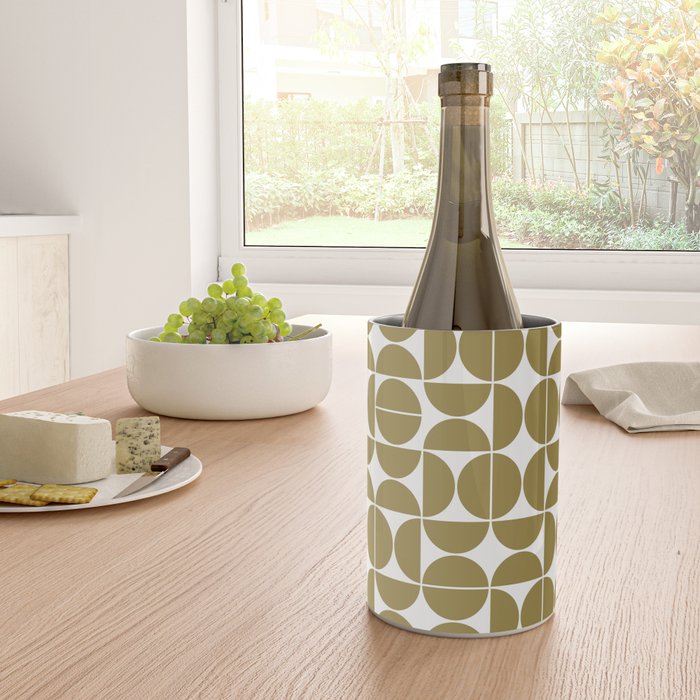 Mid Century Modern Geometric 04 Flat Gold Wine Chiller Gallery Image 4