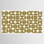 Mid Century Modern Geometric 04 Flat Gold Tablecloth Gallery Image 2