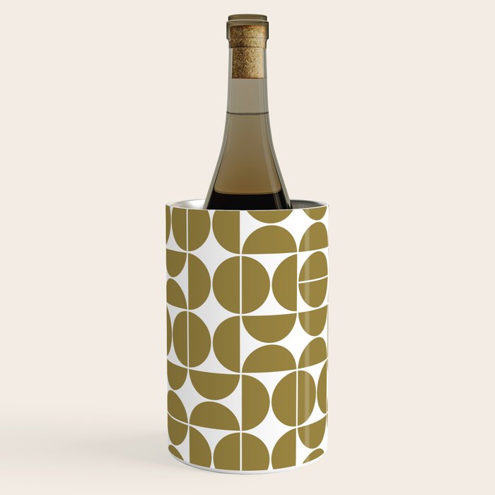 Mid Century Modern Geometric 04 Flat Gold Wine Chiller Gallery Image 2
