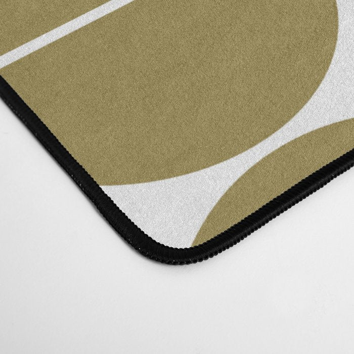 Mid Century Modern Geometric 04 Flat Gold Desk Mat Gallery Image 4