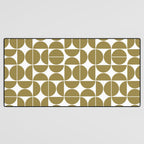 Mid Century Modern Geometric 04 Flat Gold Desk Mat Gallery Image 3