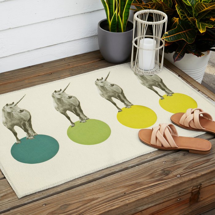 Unicorn Parade Outdoor Rug Gallery Image 2