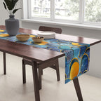 Abstract deep blue Table Runner Gallery Image 2