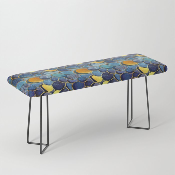 Abstract deep blue Bench Gallery Image 1