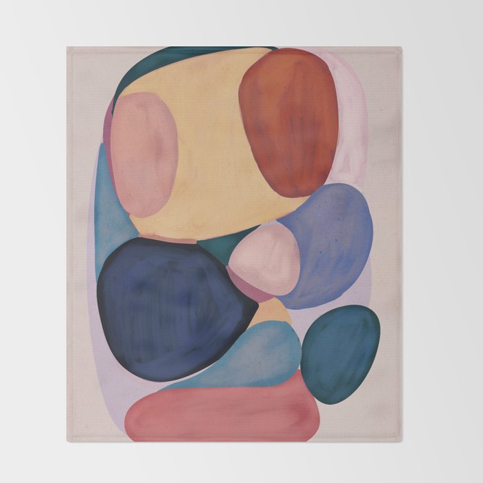 Modern Abstract Shapes 93 Throw Blanket Gallery Image 2