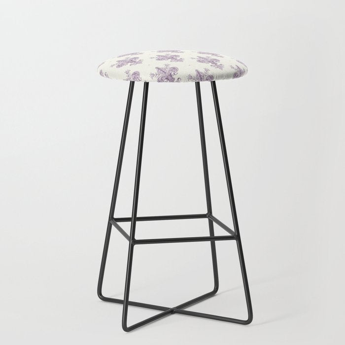 French Lavender Fleur De Lis Stool Gallery Image 1