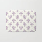 French Lavender Fleur De Lis Bath Mat Gallery Image 1