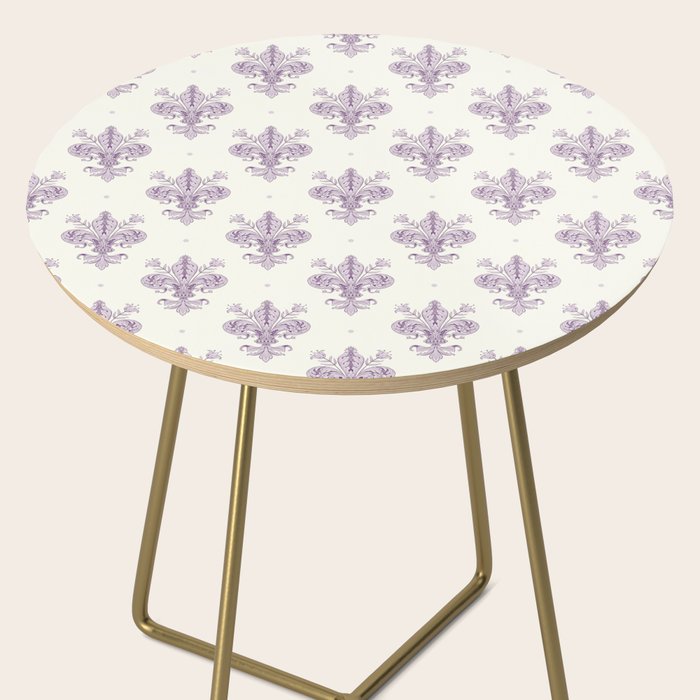 French Lavender Fleur De Lis Side Table Gallery Image 2
