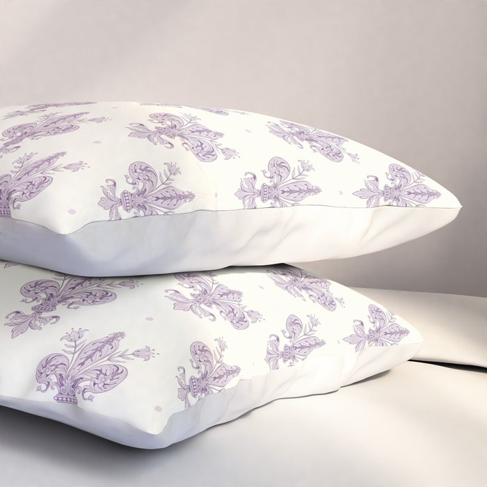 French Lavender Fleur De Lis Pillow Sham Gallery Image 3