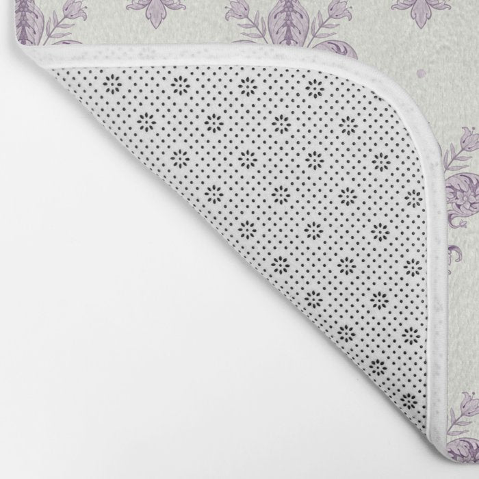 French Lavender Fleur De Lis Bath Mat Gallery Image 2