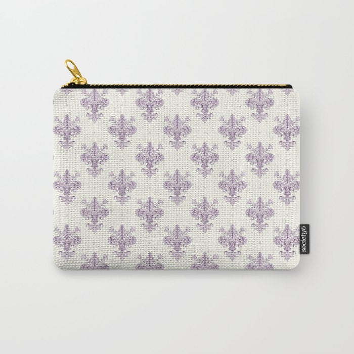 French Lavender Fleur De Lis Carry All Pouch Gallery Image 1