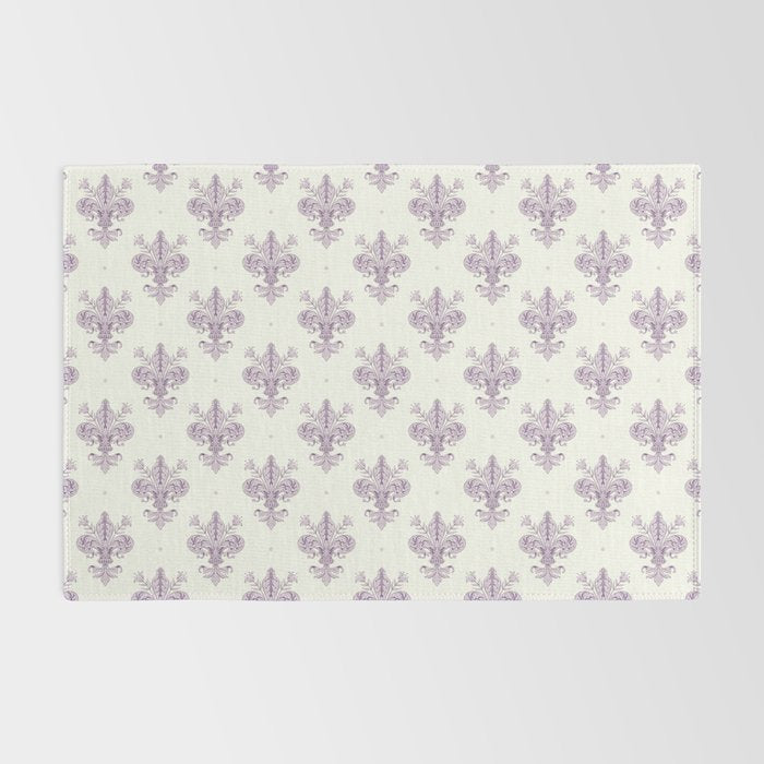 French Lavender Fleur De Lis Rug Gallery Image 2