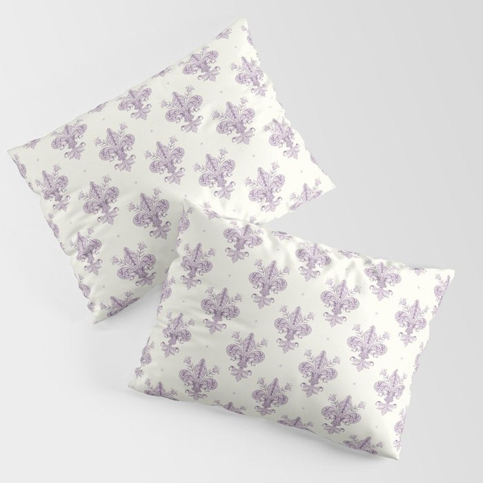 French Lavender Fleur De Lis Pillow Sham Gallery Image 3