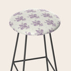 French Lavender Fleur De Lis Stool Gallery Image 2