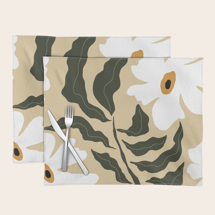 White daisy  Placemat Gallery Image 1