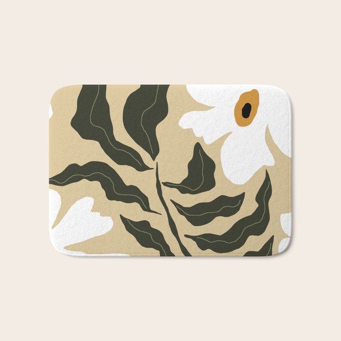 White daisy  Bath Mat Gallery Image 1