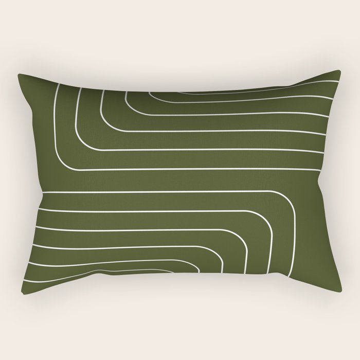 Searching (Olive Green) Rectangular Pillow Gallery Image 2