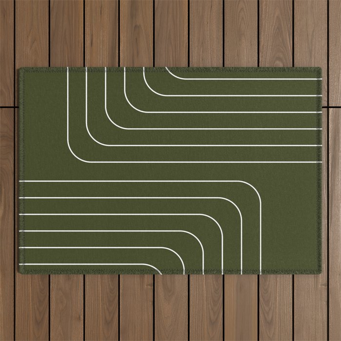 Searching (Olive Green) Outdoor Rug Gallery Image 1