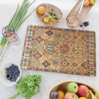 Red Gold Antique Persian Rug Print Cutting Board Gallery Image 2