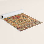 Red Gold Antique Persian Rug Print Yoga Mat Gallery Image 2