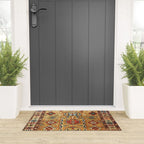 Red Gold Antique Persian Rug Print Welcome Mat Gallery Image 3