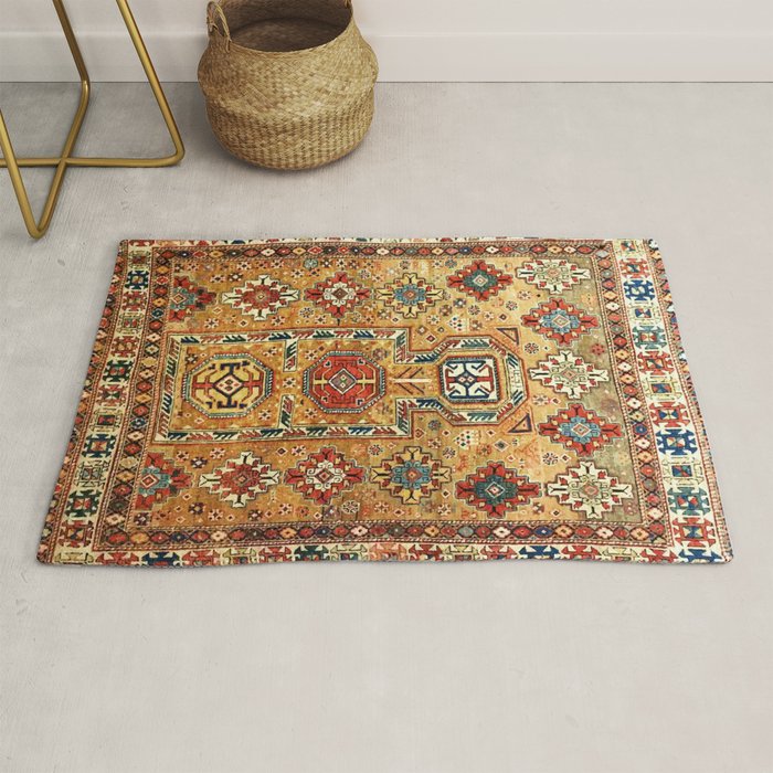 Red Gold Antique Persian Rug Print Rug Gallery Image 1