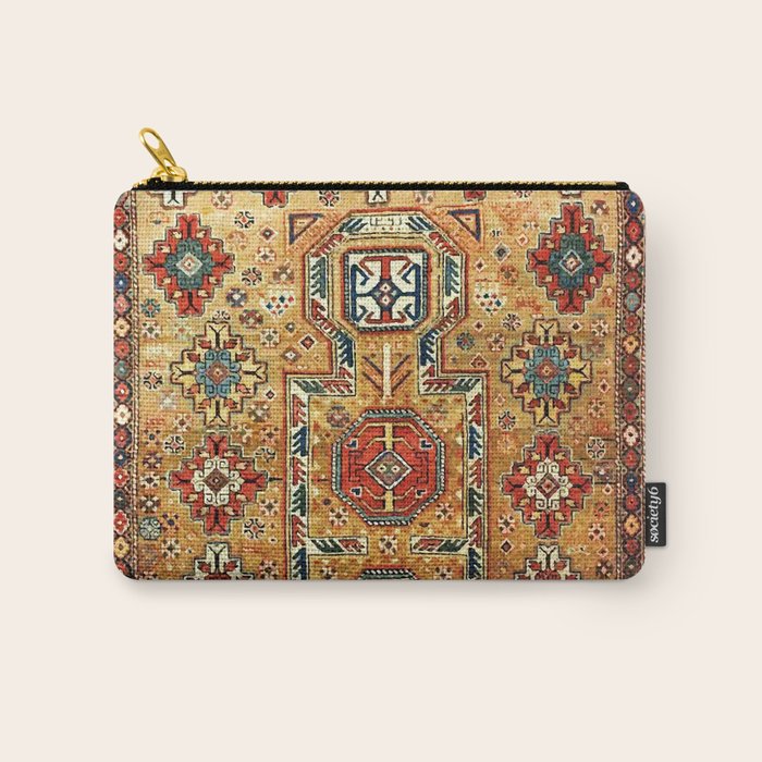 Red Gold Antique Persian Rug Print Carry All Pouch Gallery Image 1