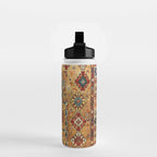 Red Gold Antique Persian Rug Print Water Bottle Gallery Image 2