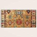 Red Gold Antique Persian Rug Print Desk Mat Gallery Image 3