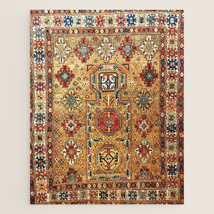 Red Gold Antique Persian Rug Print Jigsaw Puzzle Gallery Image 1