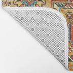 Red Gold Antique Persian Rug Print Bath Mat Gallery Image 2