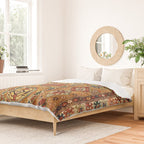 Red Gold Antique Persian Rug Print Duvet Cover Gallery Image 2