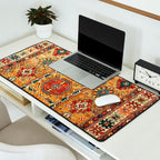 Red Gold Antique Persian Rug Print Desk Mat Gallery Image 2