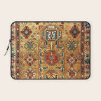 Red Gold Antique Persian Rug Print Laptop Sleeve Gallery Image 1